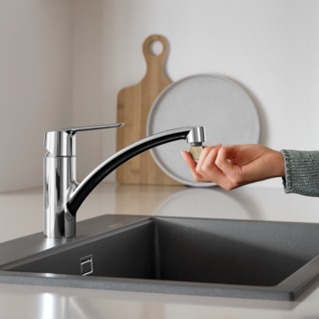 Grohe Quickfix keukenkraan Start lage uitloop chroom