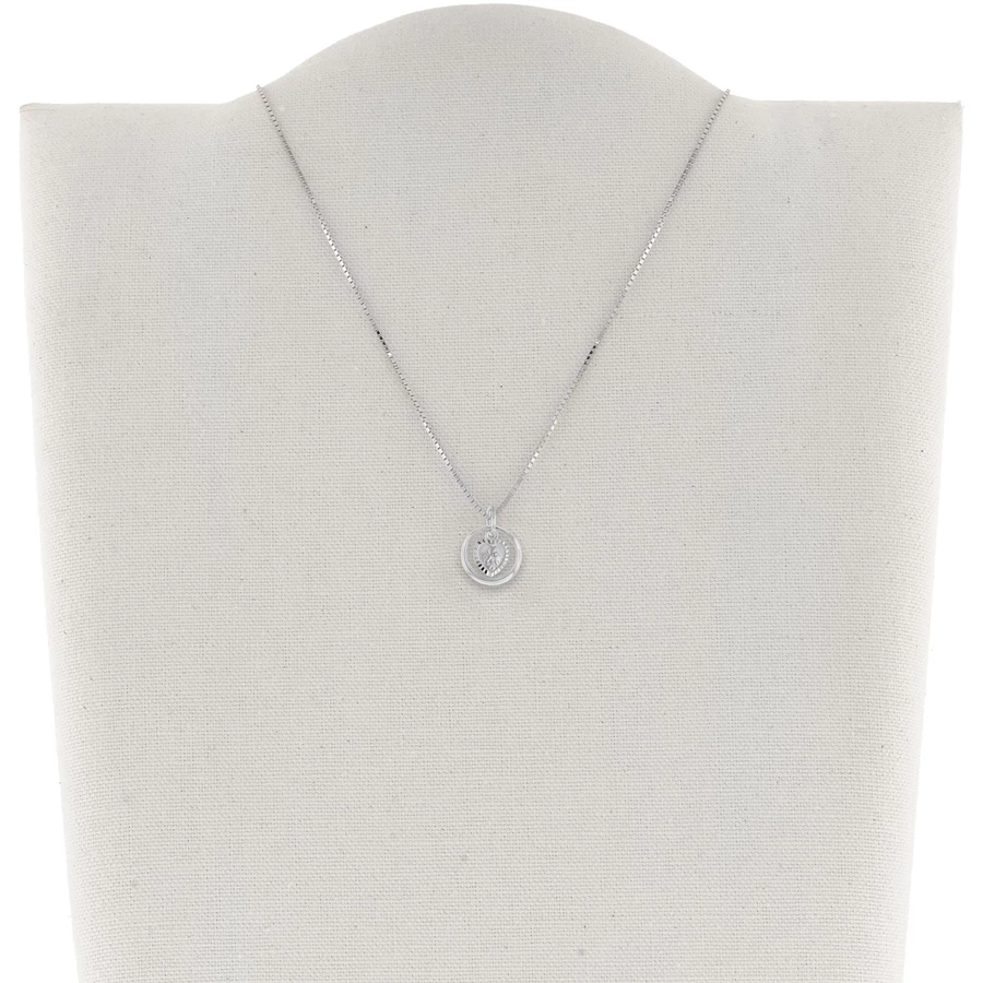 trendor Taufkette 925 Silber Taufring mit Engelherz silver