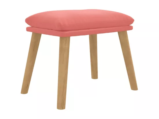 Repose-pied Rose 45x29,5x35 cm Velours