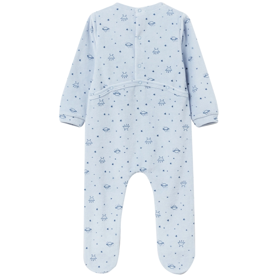 OVS Veloursstrampler Celestial Blue Alloverprint