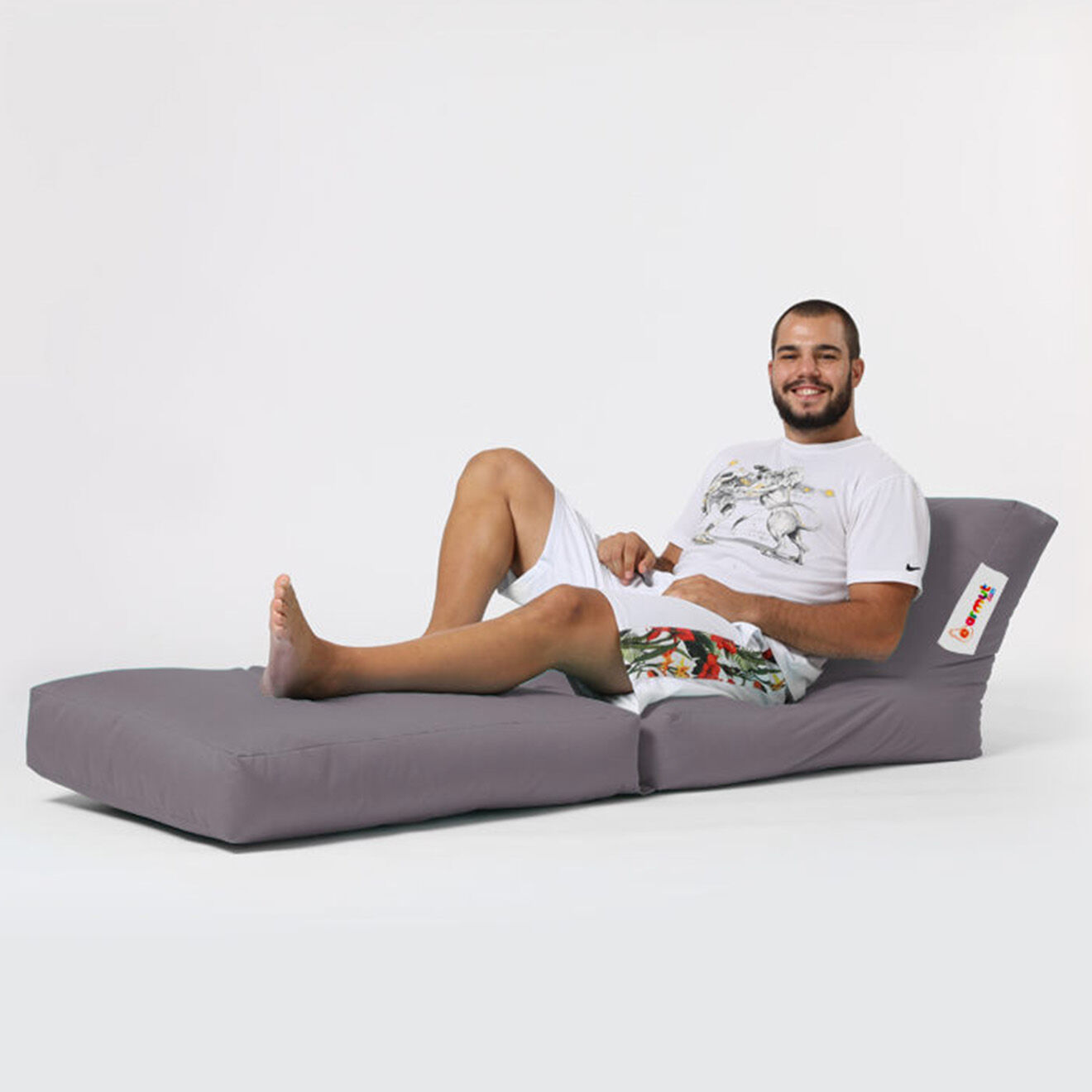 Homitis Pouf Siesta gris - 55x40x40 cm