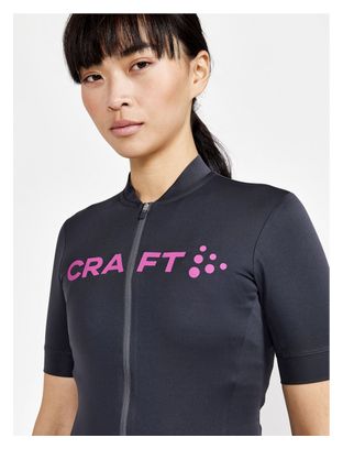 Maillot manches courtes Femme Craft Essence Bike Gris Rose