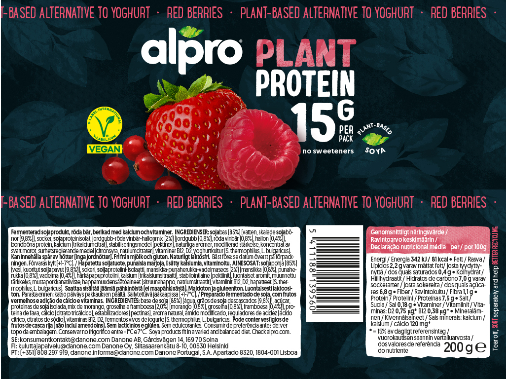 YOFU ALPRO PROTEÍNA FRUTOS VERMELHOS 200G