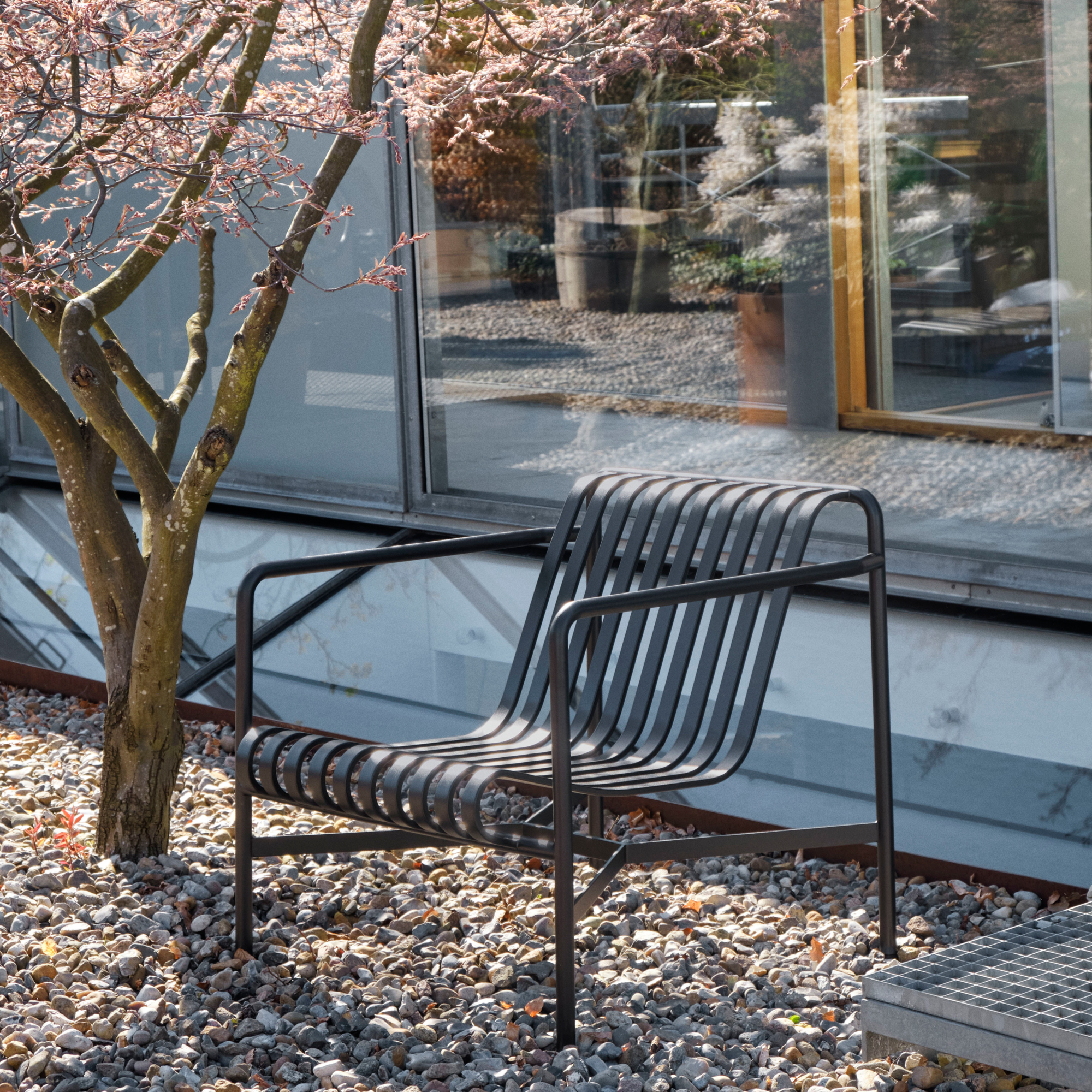 Loungestoel Palissade laag anthracite