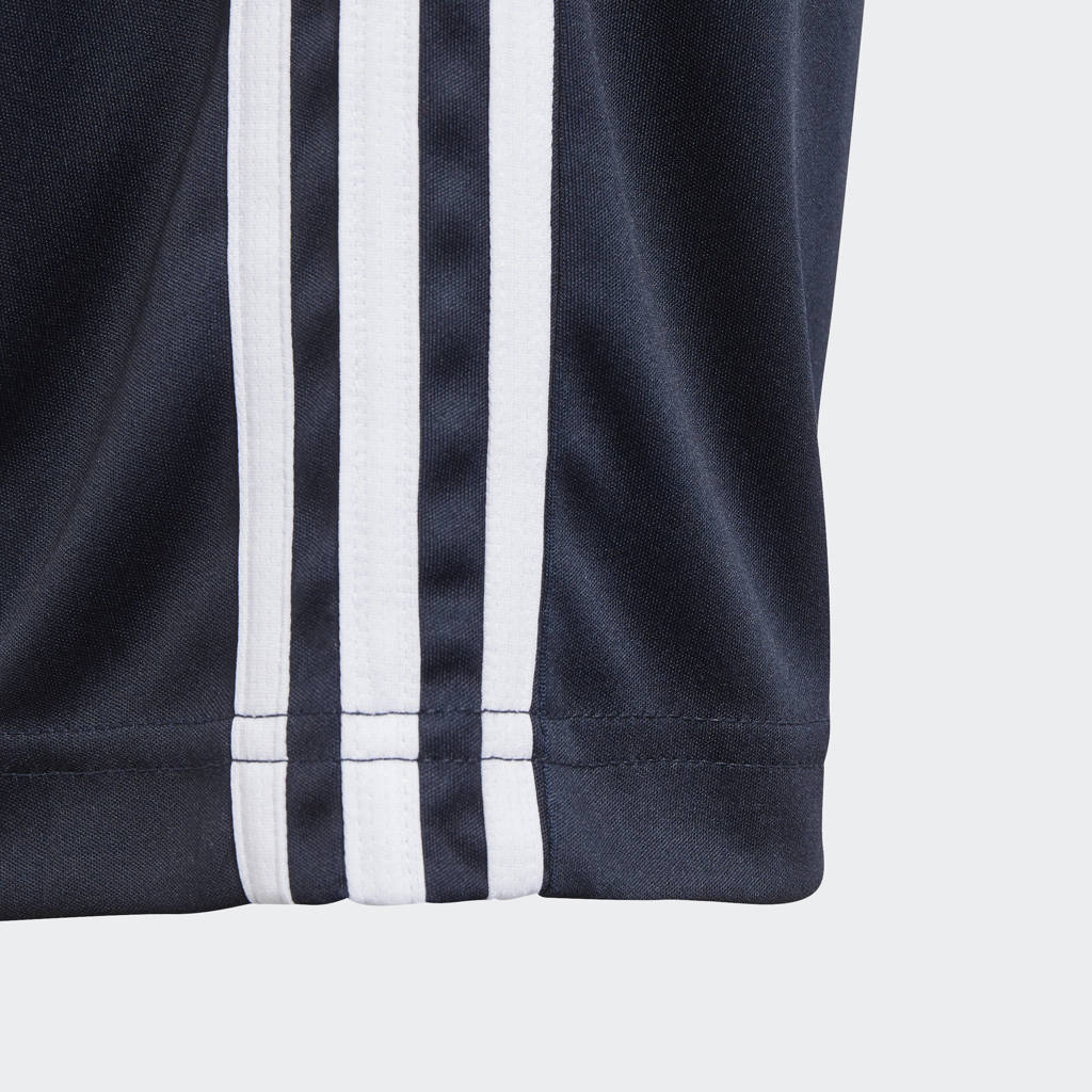adidas regular fit casual short met logo donkerblauw/wit