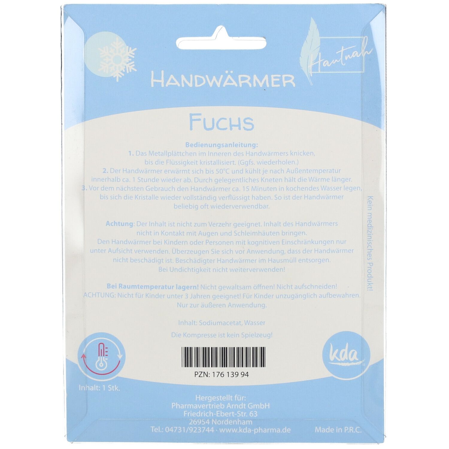 KDA® Handwärmer Fuchs