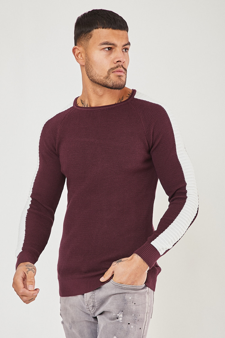 Pull bordeaux maille fine