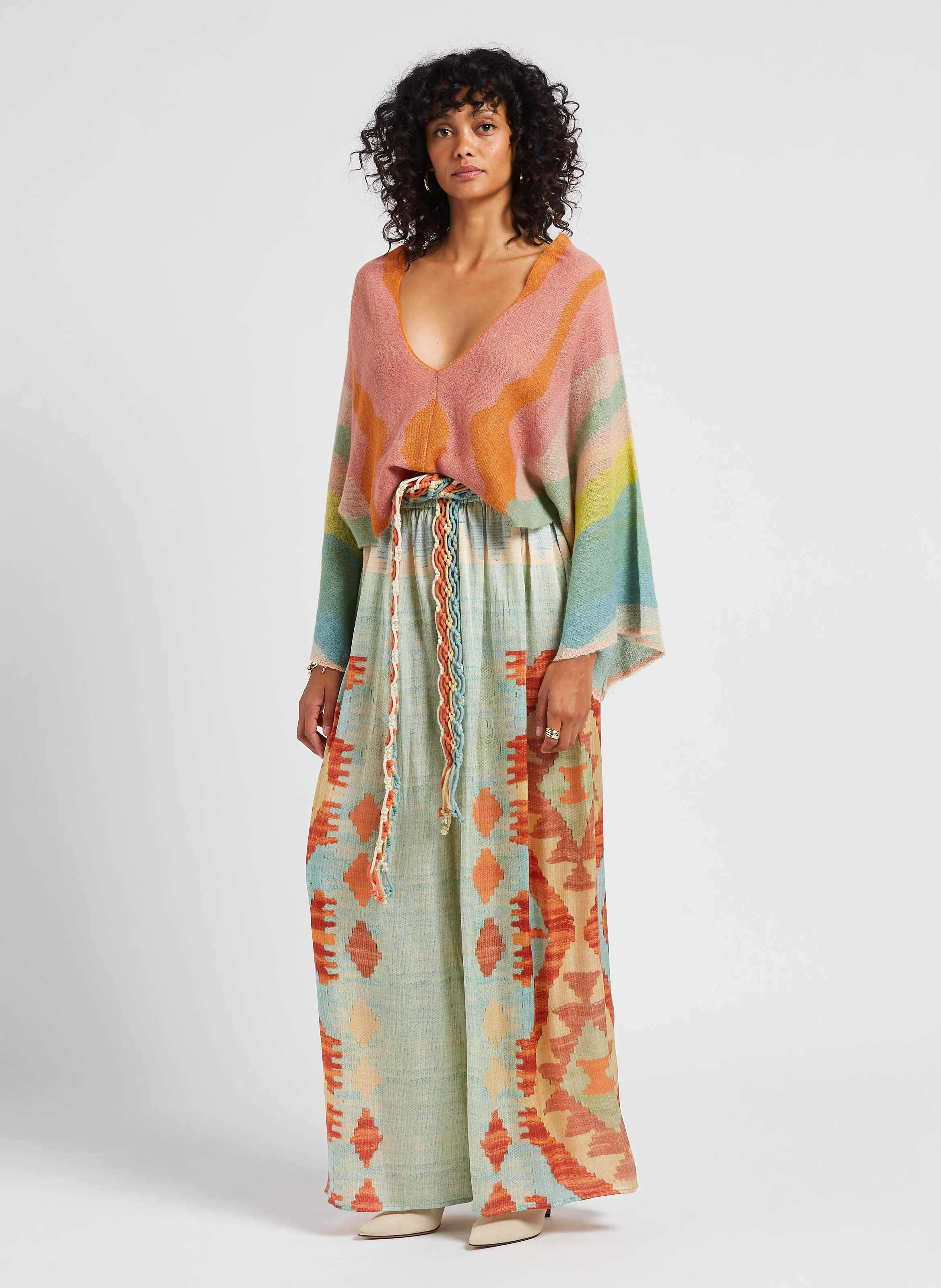 TERENE - Pantalon large fluide| Bleu