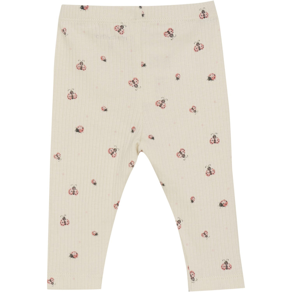 Køb Minymo White Swan Leggings AOP Rib