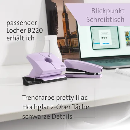Novus Heftapparat B 2 COLOR ID 2.0, pretty lilac