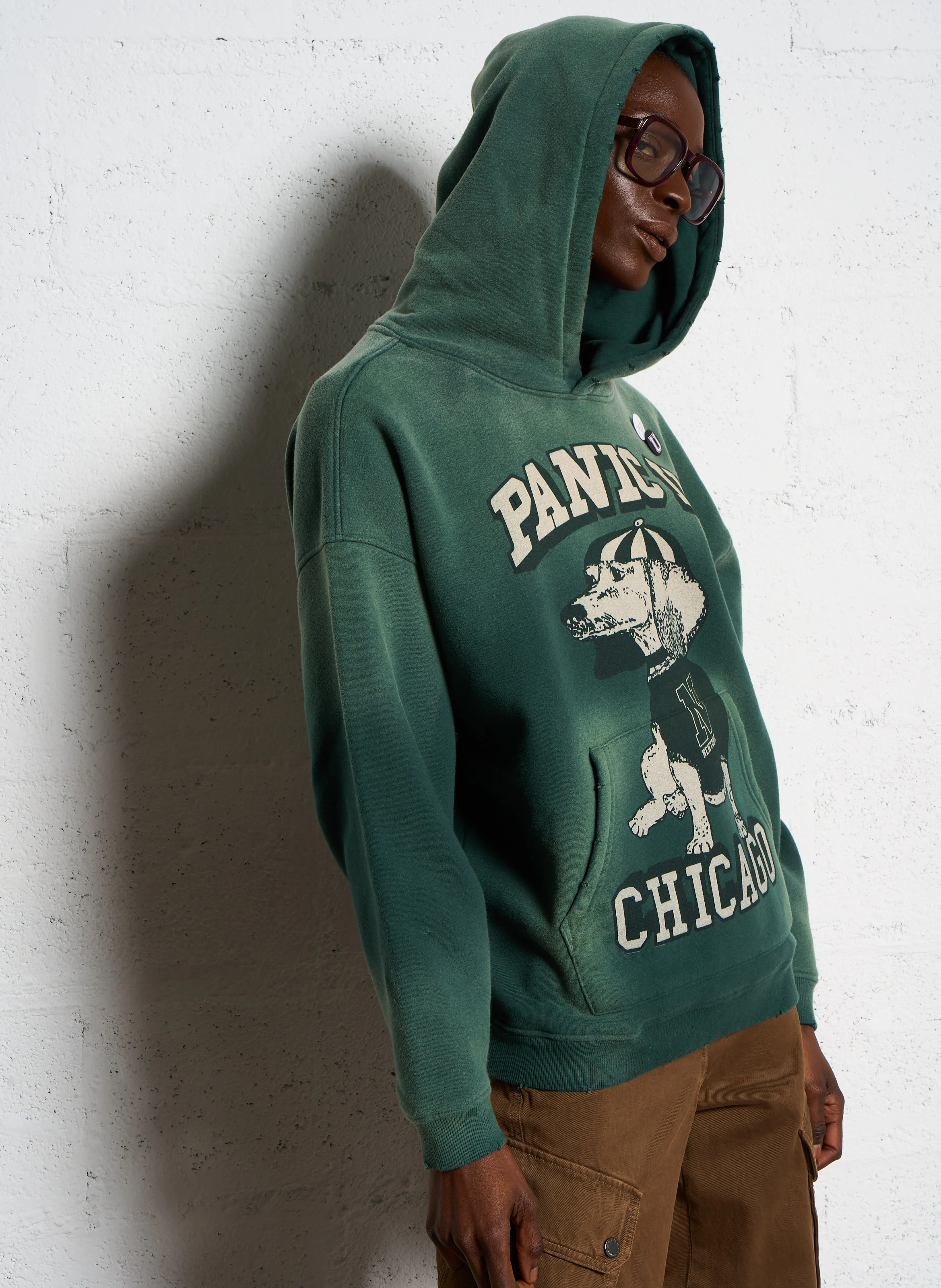 SKYLER CHICAGO - Sweat à capuche en coton mélangé | Vert