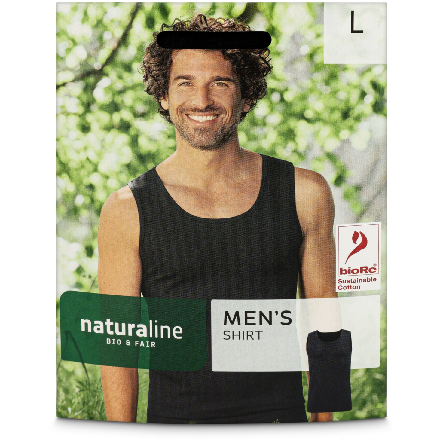 Naturaline Textil Herren Shirt schwarz L