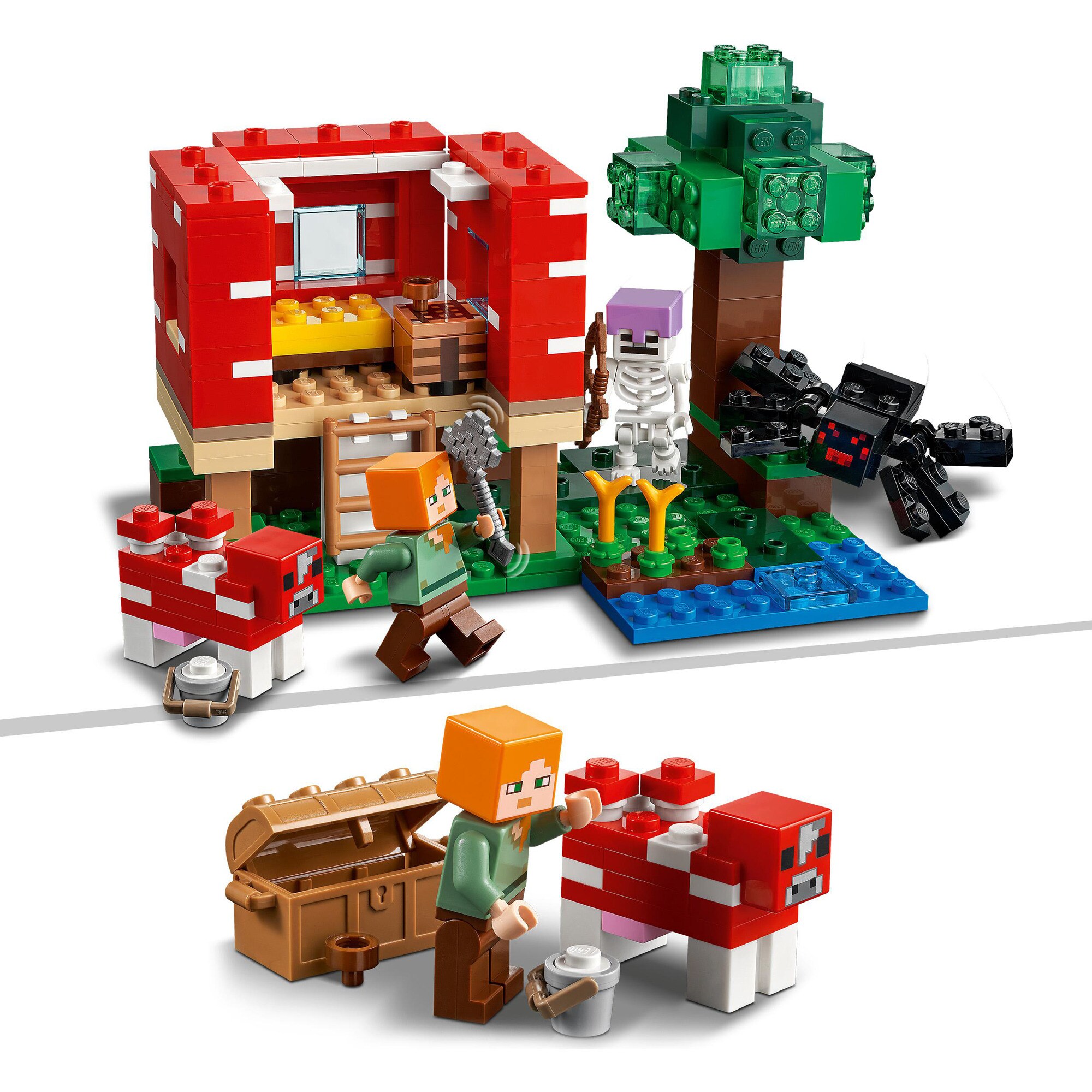 LEGO Konstruktionsspielzeug Minecraft Das Pilzhaus
