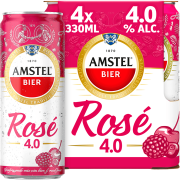 Amstel Bier Rosé 4.0 Blikken 4 x 330 ml