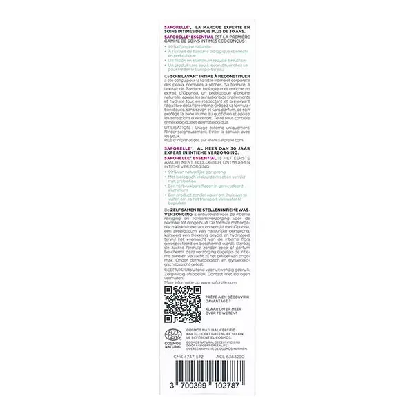 Saforelle® Essential - Soin Lavant Intime Hydratant à Reconstituer - Starter Kit