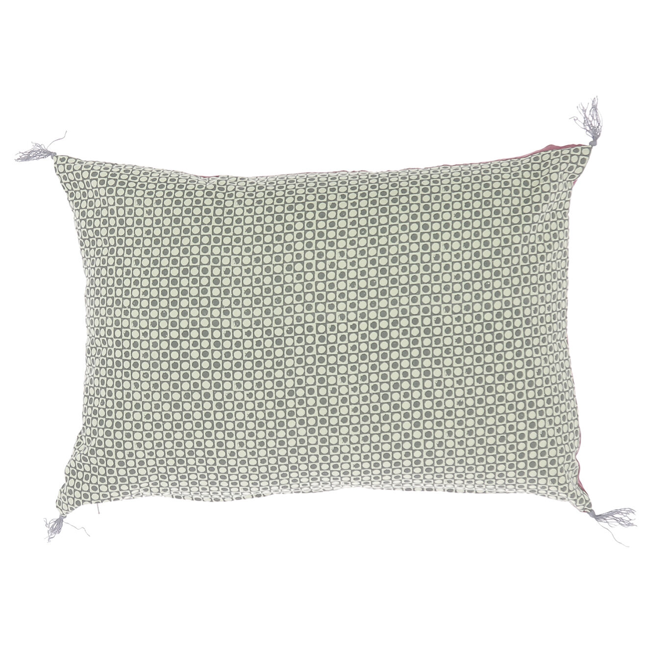 En Fil d'Indienne Housse de coussin Soie pourpre - 35x50 cm