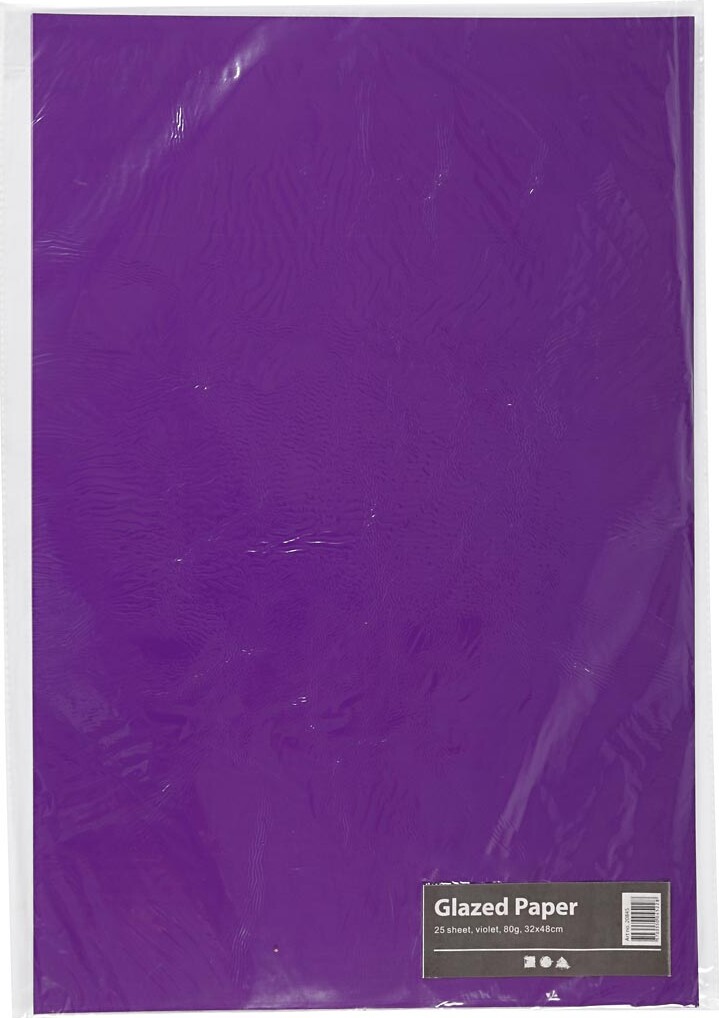 Glanspapir - 32X48 CM - 80 G - Mørk Lilla - 25 Ark