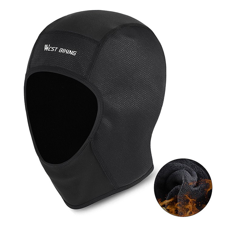 Fleece Ski Sturmhaube Motorrad Helmfutter Kälte   UV Gesichts Schutzmaske - Schwarz