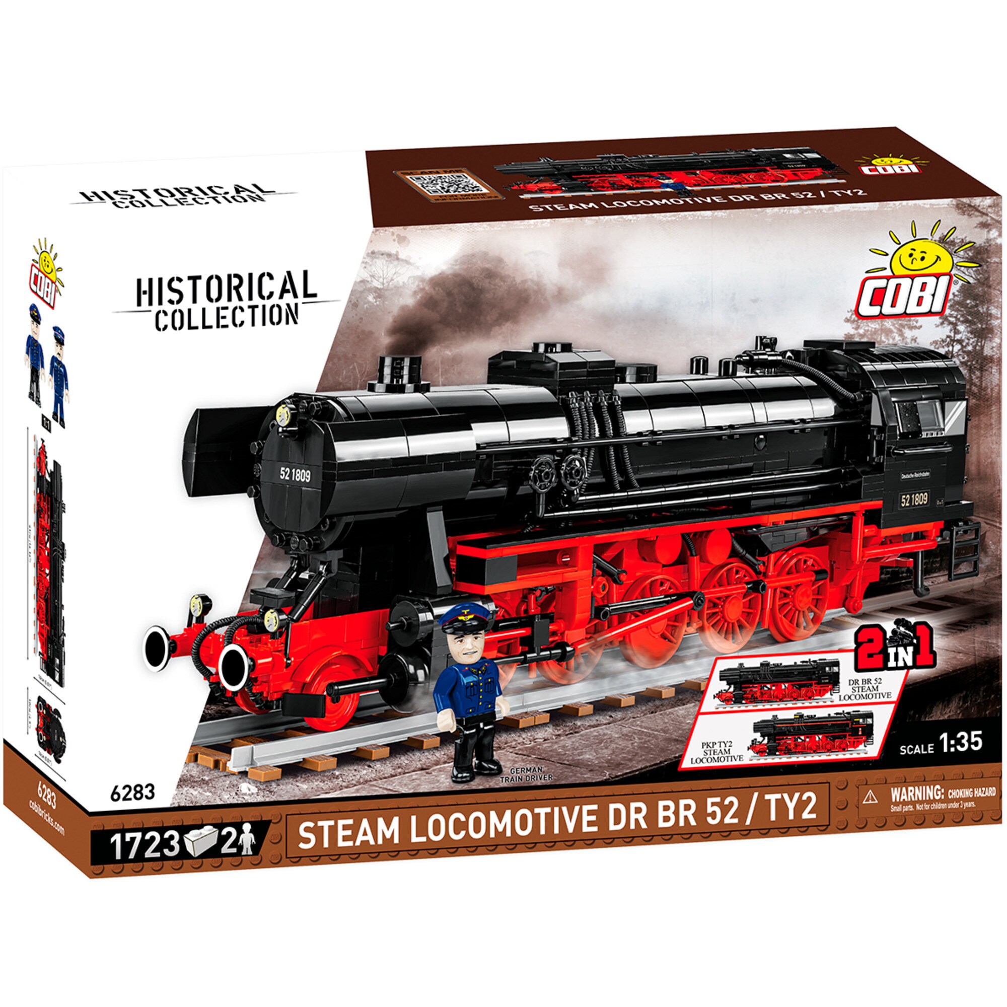 COBI Konstruktionsspielzeug DR BR 52/TY2 Steam Locomotive