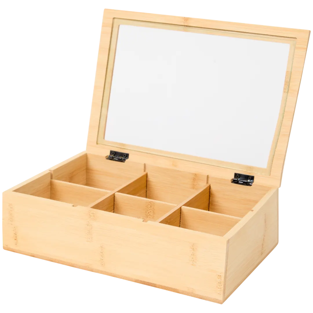 Coffret à thé avec texte