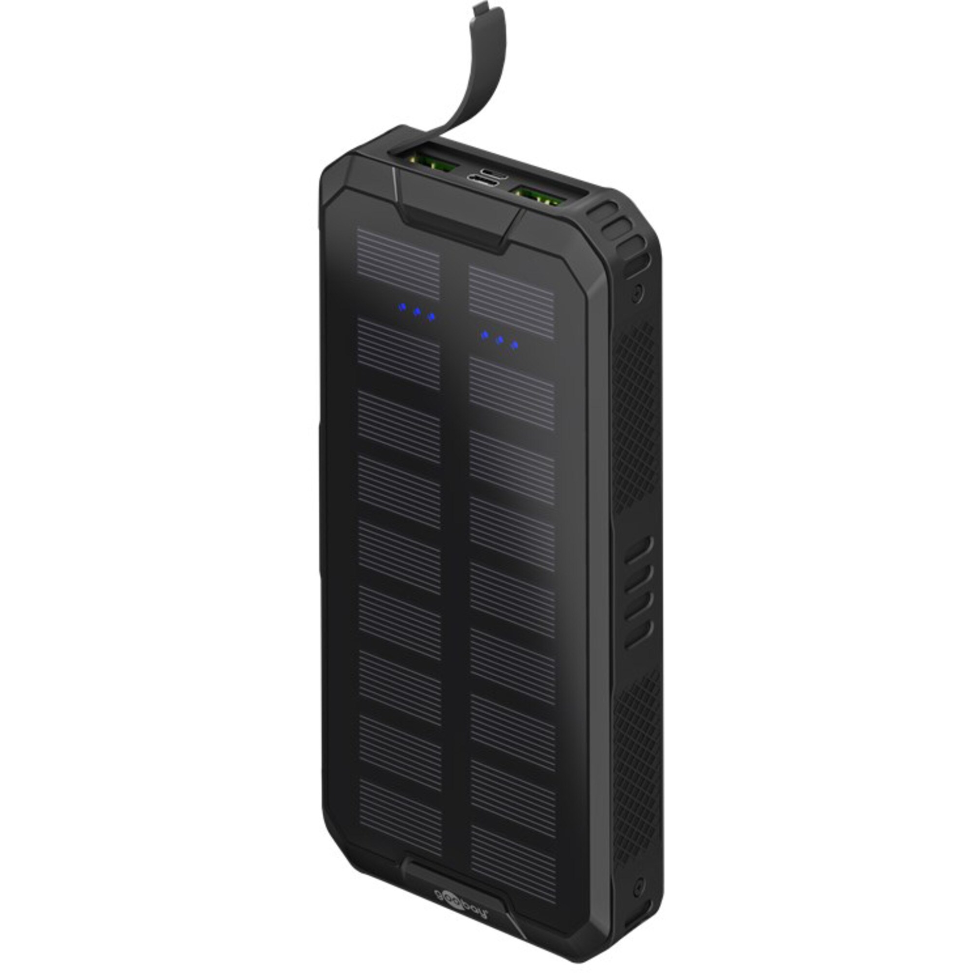 goobay Powerbank Outdoor Schnelllade-Powerbank 20.000 mAh mit Solar