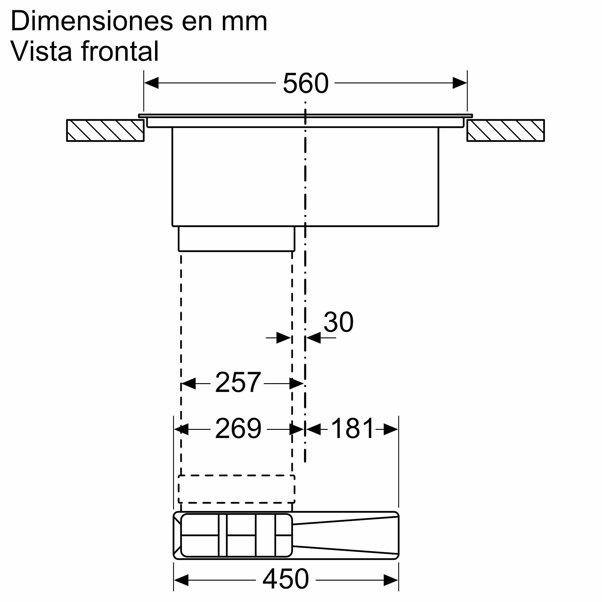 Placa de indução Série 4 com exaustor integrado de 60 cm sem perfis PVS611B16E