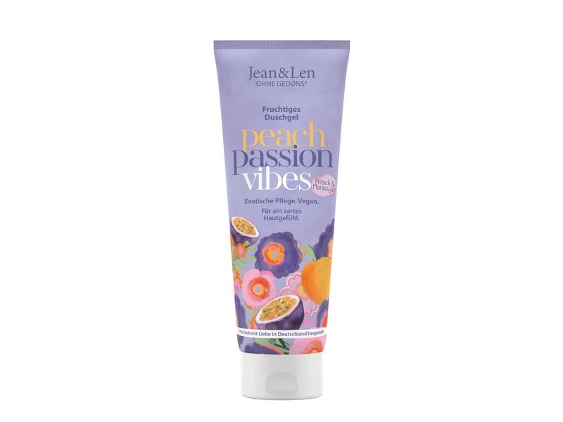 Jean & Len Duschgel Pfirsich und Maracuja 250 ml Natürliche Pflegedusche