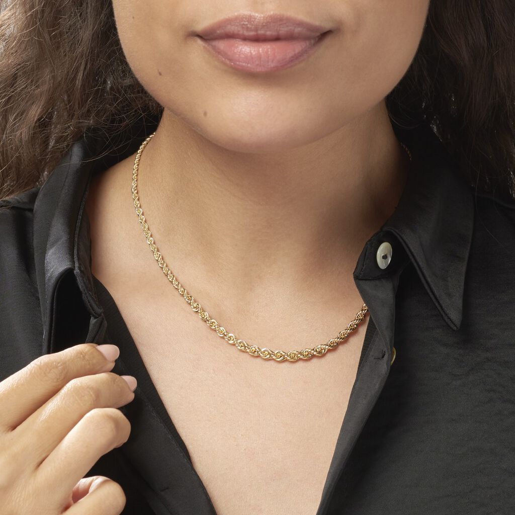 Collier Jerry Danilo Maille Corde Or Jaune