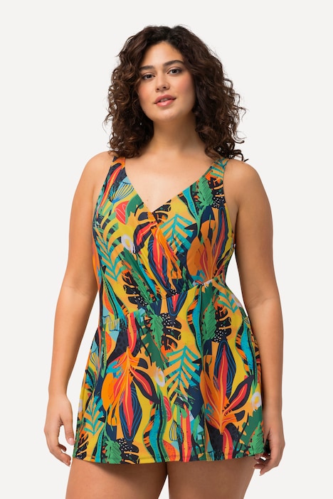 Badekleid, Dschungel, Softcups, Wickeloptik