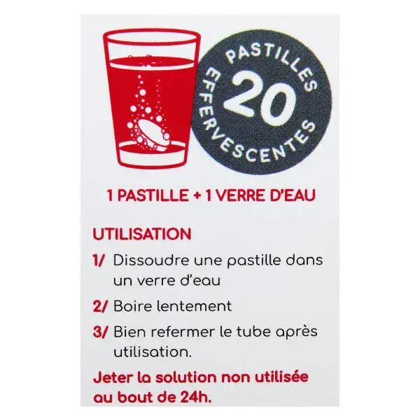Hydratis Solution d'Hydratation Citron Fleur de Sureau Lot de 3 x 20 pastilles