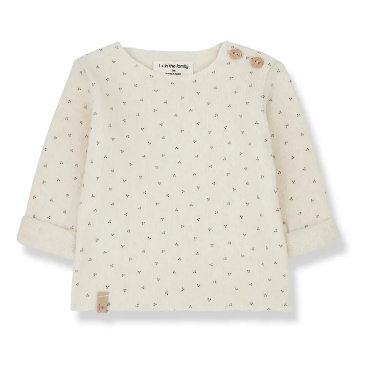 1+ in the family T-Shirt Matière Recyclée Jutta | Ecru