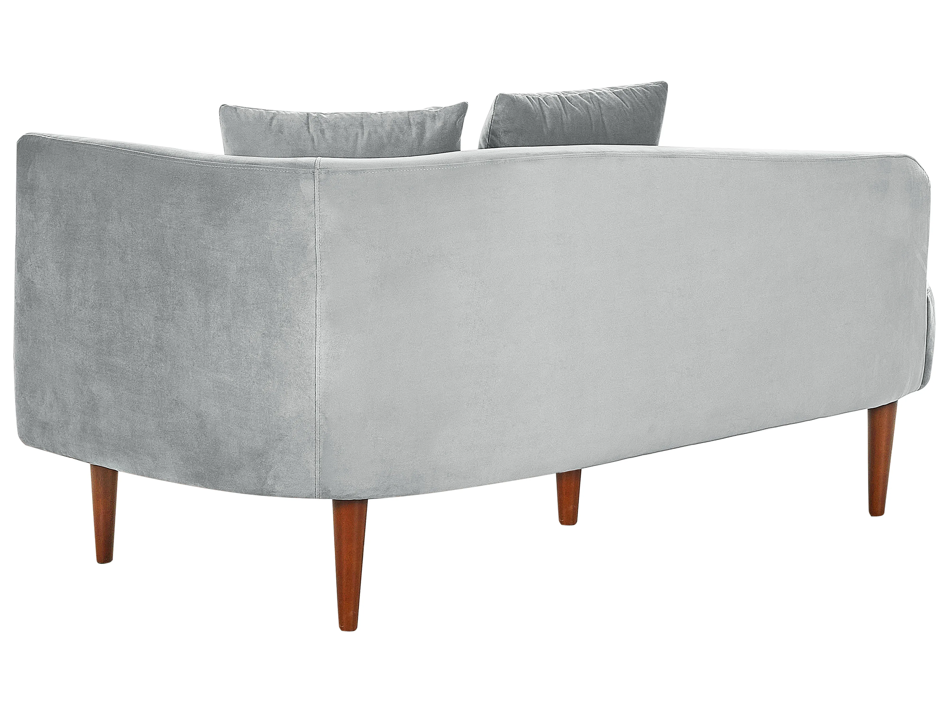 Rechtszijdige chaise longue CHAUMONT Fluweel Lichtgrijs