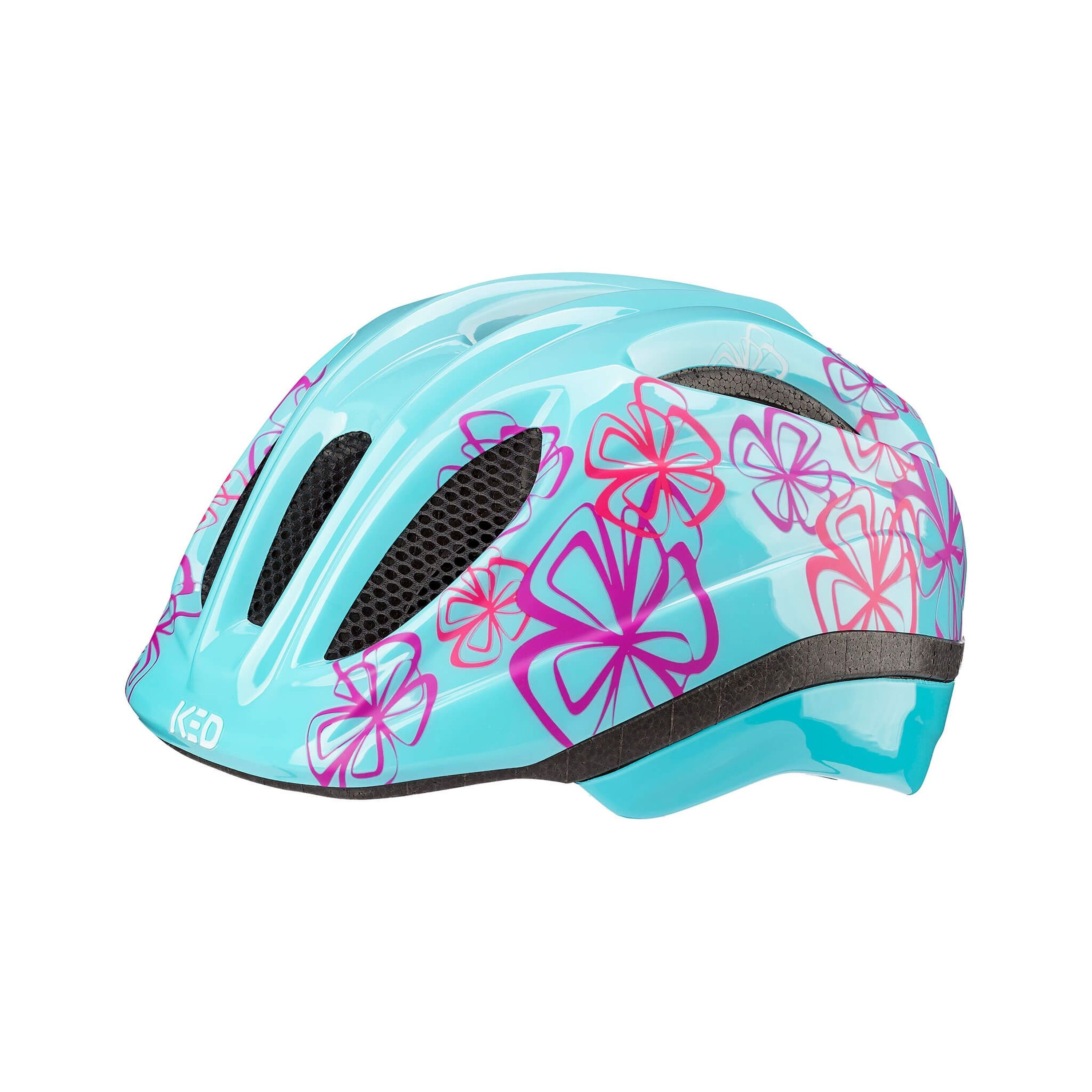 KED KinderhelmMEGGY II TREND, Iceblue Flower Glossy