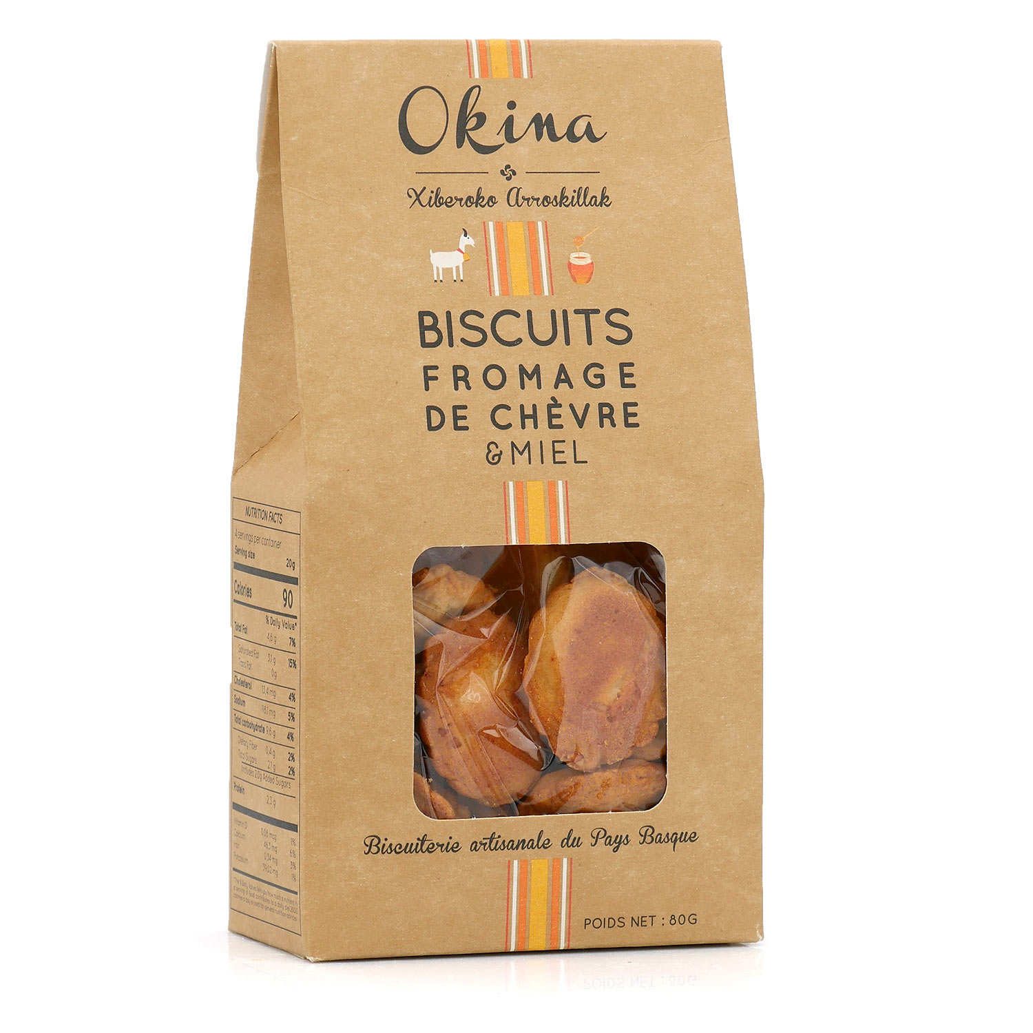 Biscuits salés au fromage de chèvre et miel