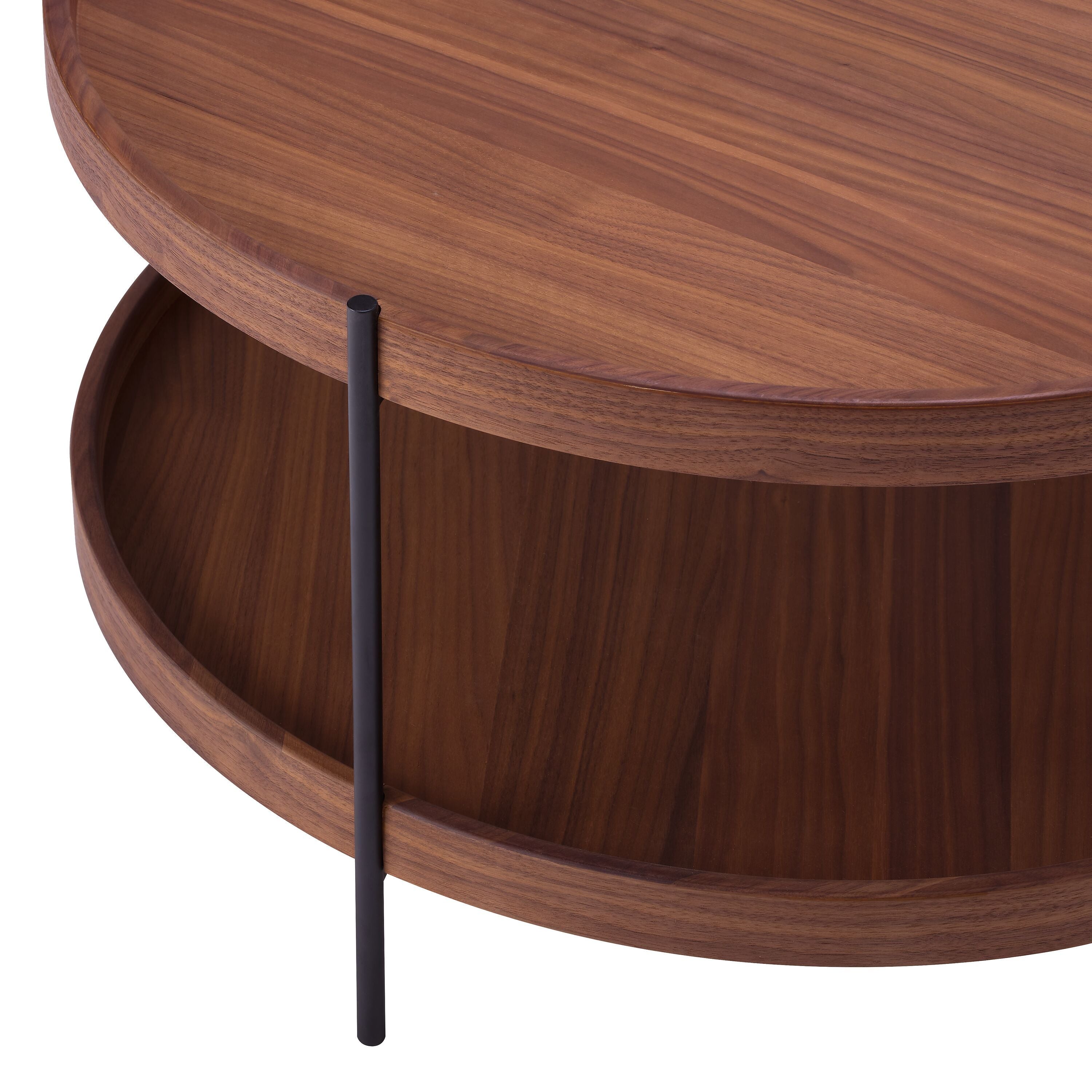 MALA Salontisch - Nussbaum / B: 69.0 cm x T: 69.0 cm x H: 38.0 cm