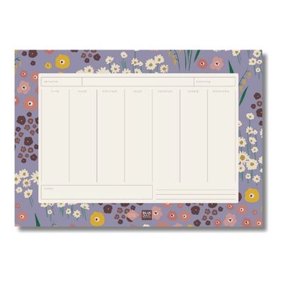 Blue Art Mr&Mrs Clynk Lila - Planificateur - flower garden - 52 feuilles - 19 x 27 cm