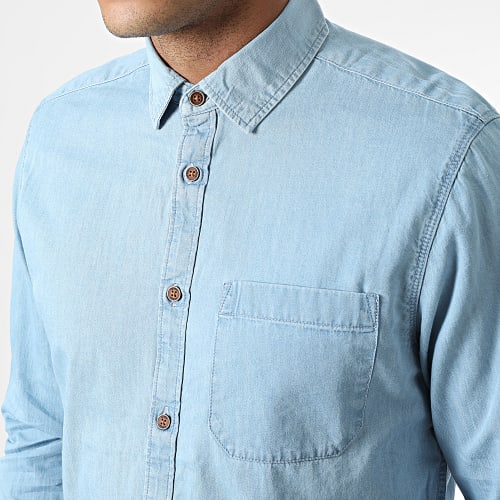 Chemise Manches Longues 10046897 Bleu Denim