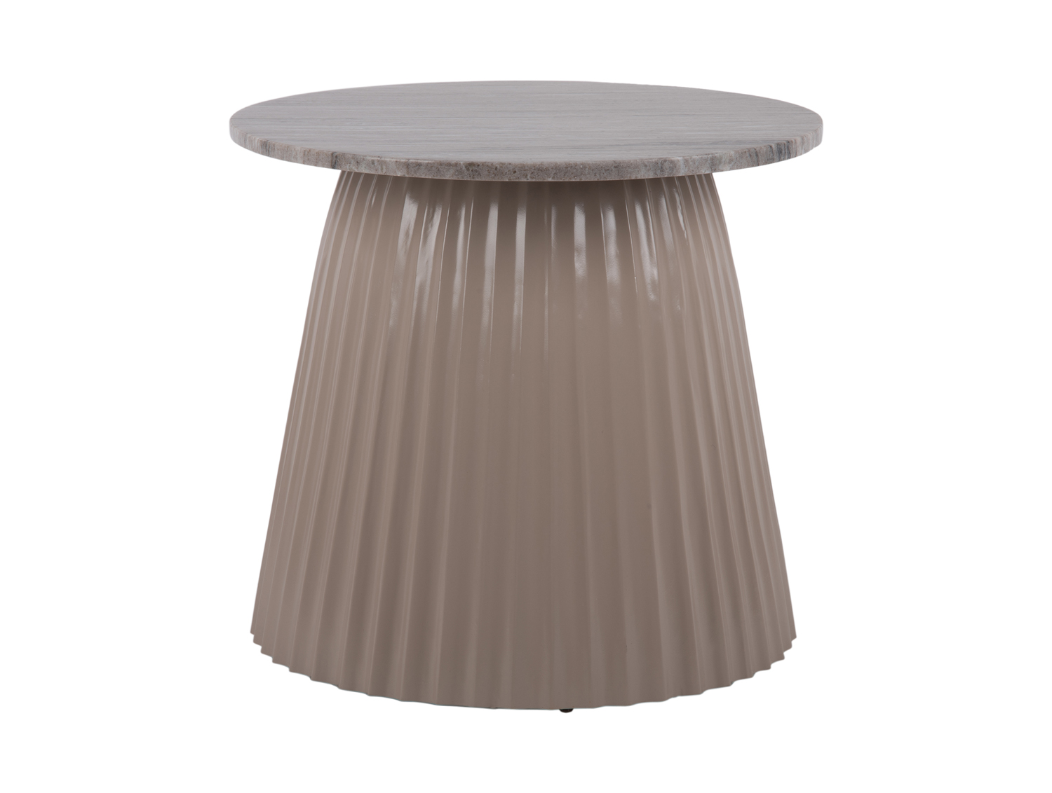 Coffee table Luscious cone brown marble, sand brown frame