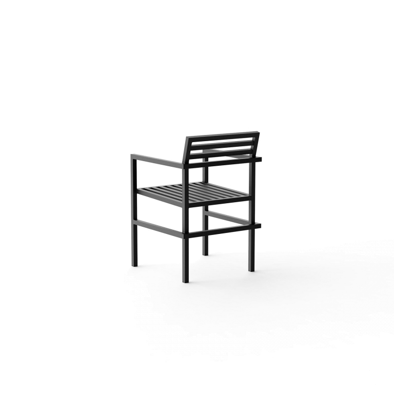 Nine 19 outdoors dining stoel met arm groen