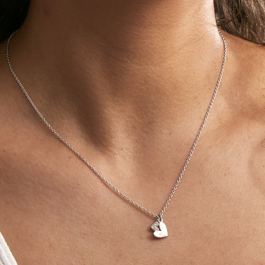 Collier Salli Argent Blanc Oxyde De Zirconium