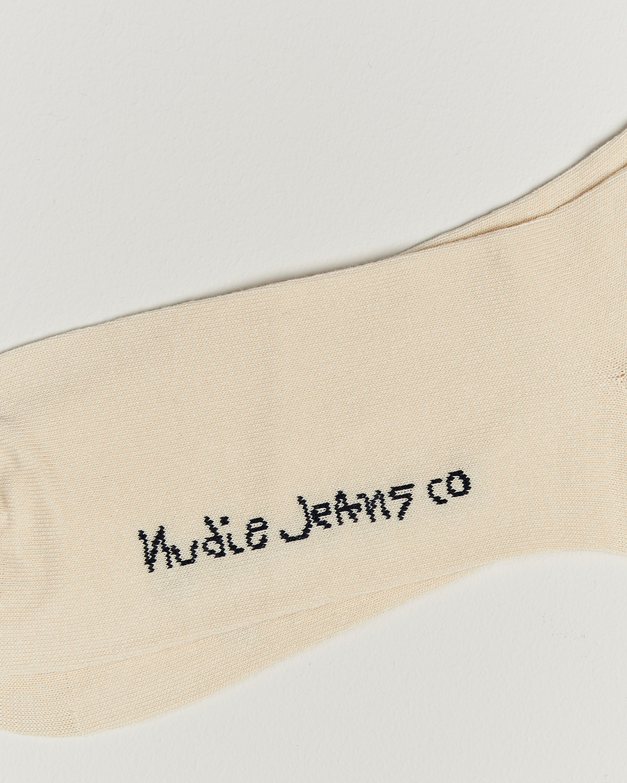 Nudie Jeans Amundsson Tennis Socks Off White/Navy