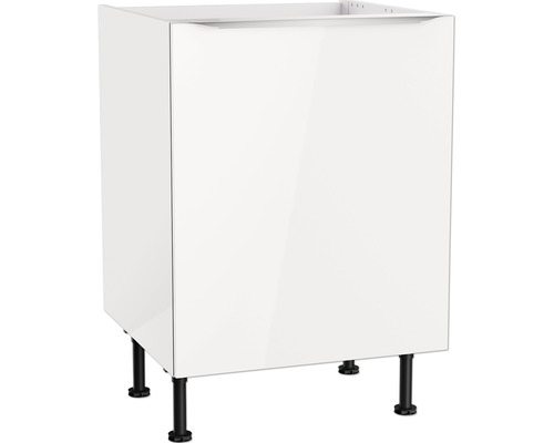 Optifit spoelbakkast Arvid986 BxDxH 60x58,4x87 cm wit glanzend gedemonteerd scharnier omkeerbaar (links of rechts te monteren)