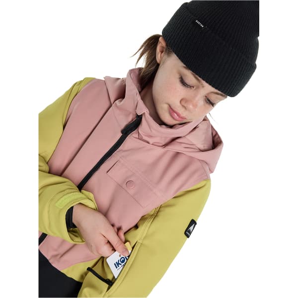 Veste snowboard BURTON GIRLS' KHIONE 2L JACKET POWDER BLUSH/SULFUR/TRUE BLACK