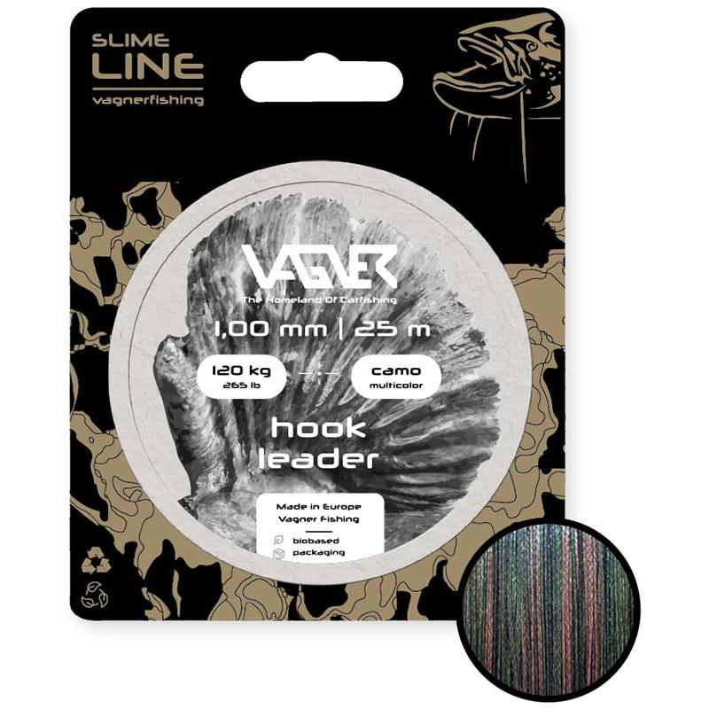 Tresse À Bas De Ligne Vagner Hook Leader Camo Multicolore - 25M