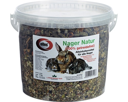 Knaagdiervoer elles Nager Natur graanvrij 3 kg