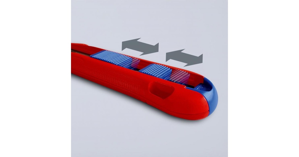 KNIPEXCutiX Universele mes stanleymes  (Rood/blauw, incl. 2 mesbladen)