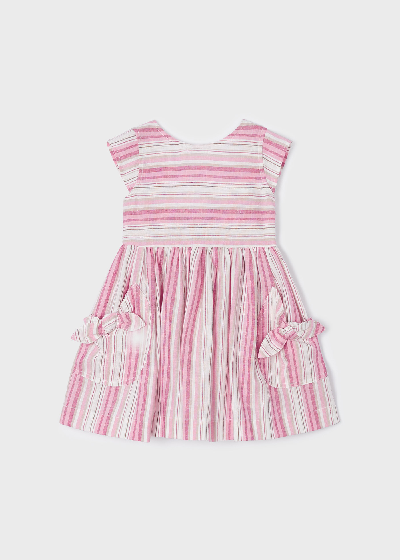 Vestido de linho estampado para meninas