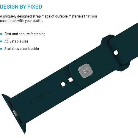 Fixed Silicone rem til Apple Watch - mørkegrøn