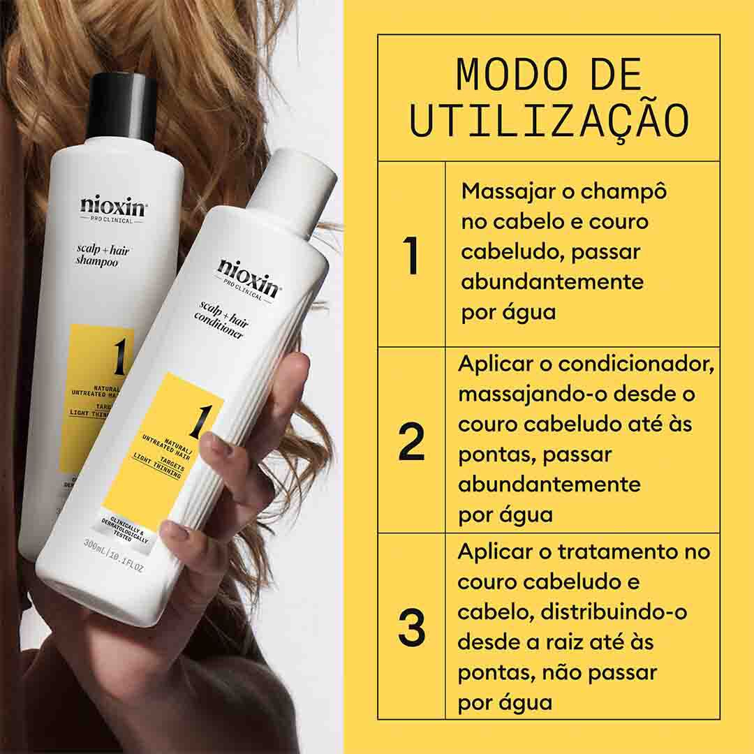 Nioxin Sistema 1 Kit Tratamento Cabelo Natural - 1un