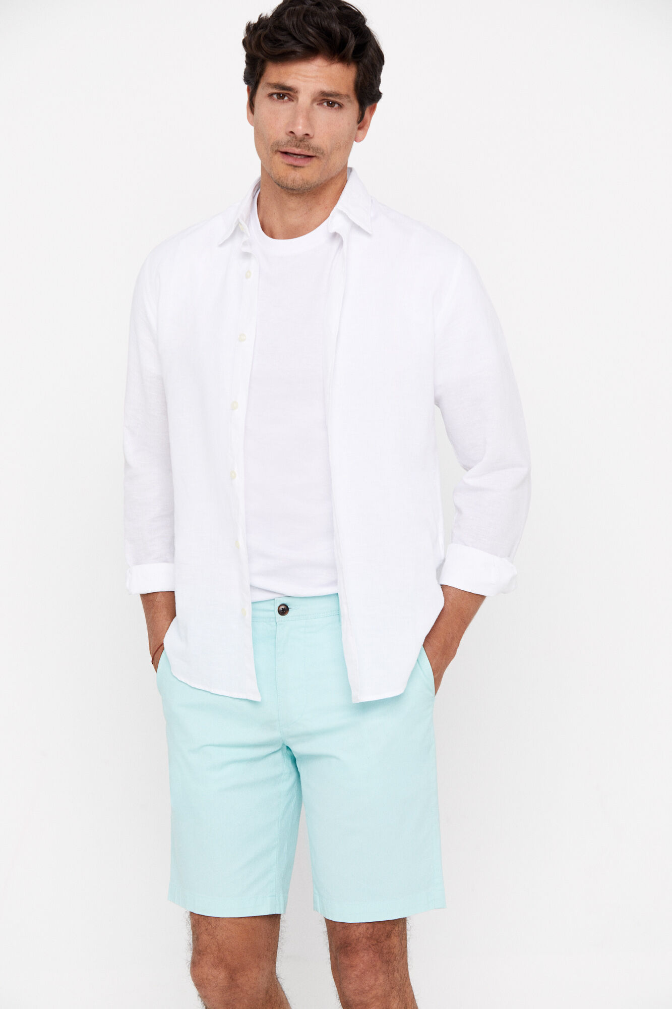 Calções chino estampados - Verde